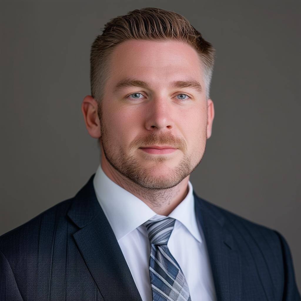 White male late 20s executive headshot